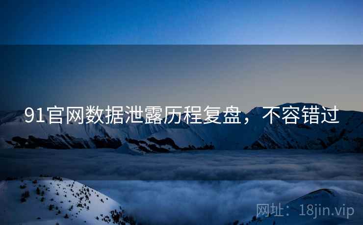 91官网数据泄露历程复盘,不容错过